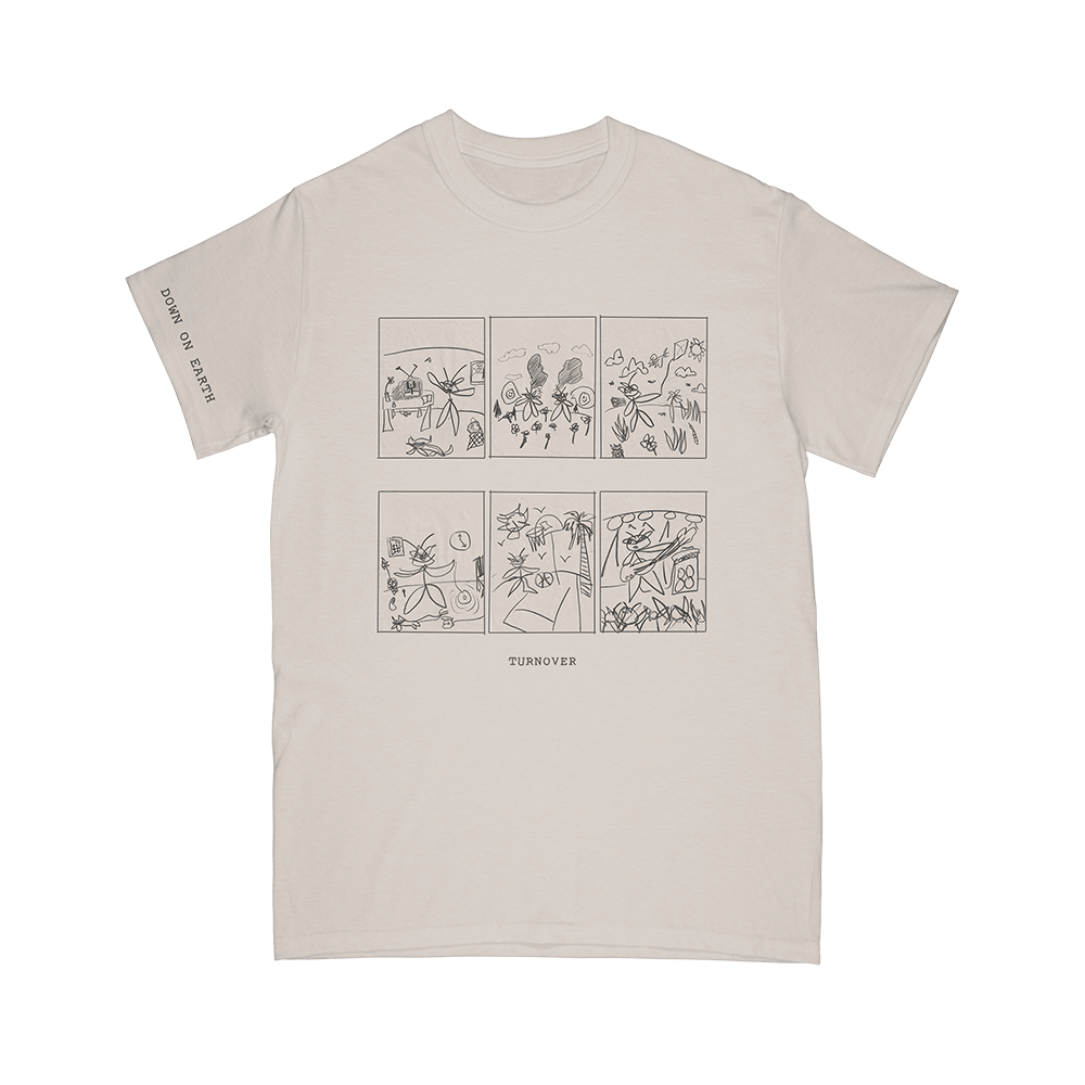 Down On Earth Comic Tee - Khaki image 0