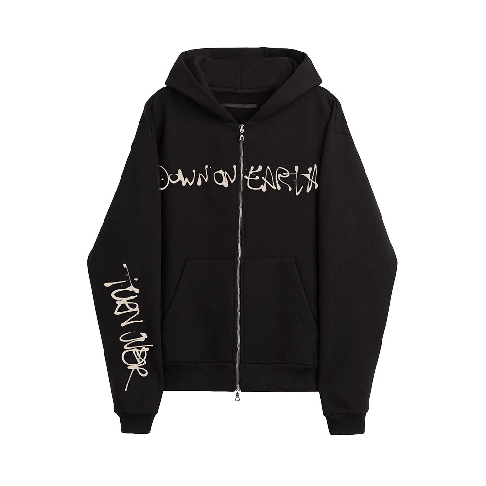 Down On Earth Zip Hoodie - Black image 0